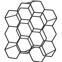 CASA Accesorios Vino|Nau Botellero Para 9 Botellas Negro