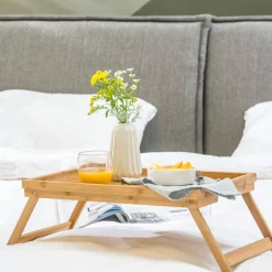 CASA Bandejas|New Bamboo Bandeja De Cama Natural