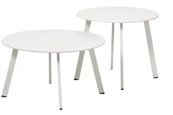 CASA Mesas Auxiliares De Jardín|Nurio Mesa Lounge Blanco Mate