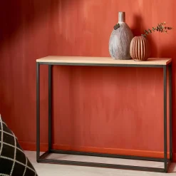 CASA Consolas|Oak Consola Negro, Natural