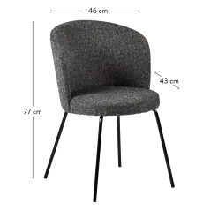 CASA Sillas De Comedor|Olivier Silla De Comedor Gris