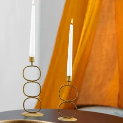 CASA Candelabros|Oval Portavelas Dorado