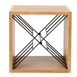 CASA Accesorios Vino|Oxo Botellero Negro, Natural, Multicolor