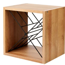 CASA Accesorios Vino|Oxo Botellero Negro, Natural, Multicolor