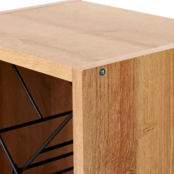 CASA Accesorios Vino|Oxo Botellero Negro, Natural, Multicolor