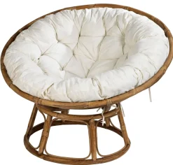 CASA Sillones|Papasan Silla Natural, Blanco Apagado