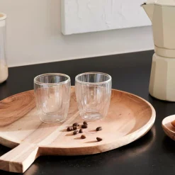 CASA Vasos Para Té|Pausa Vaso De Doble Pared Juego De 2 Transparente