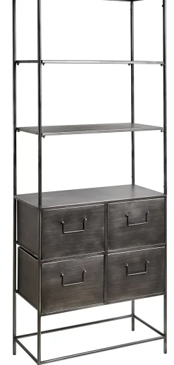 CASA Estanterías|Pharma Estanteria De Pared Con 4 Cajones Negro