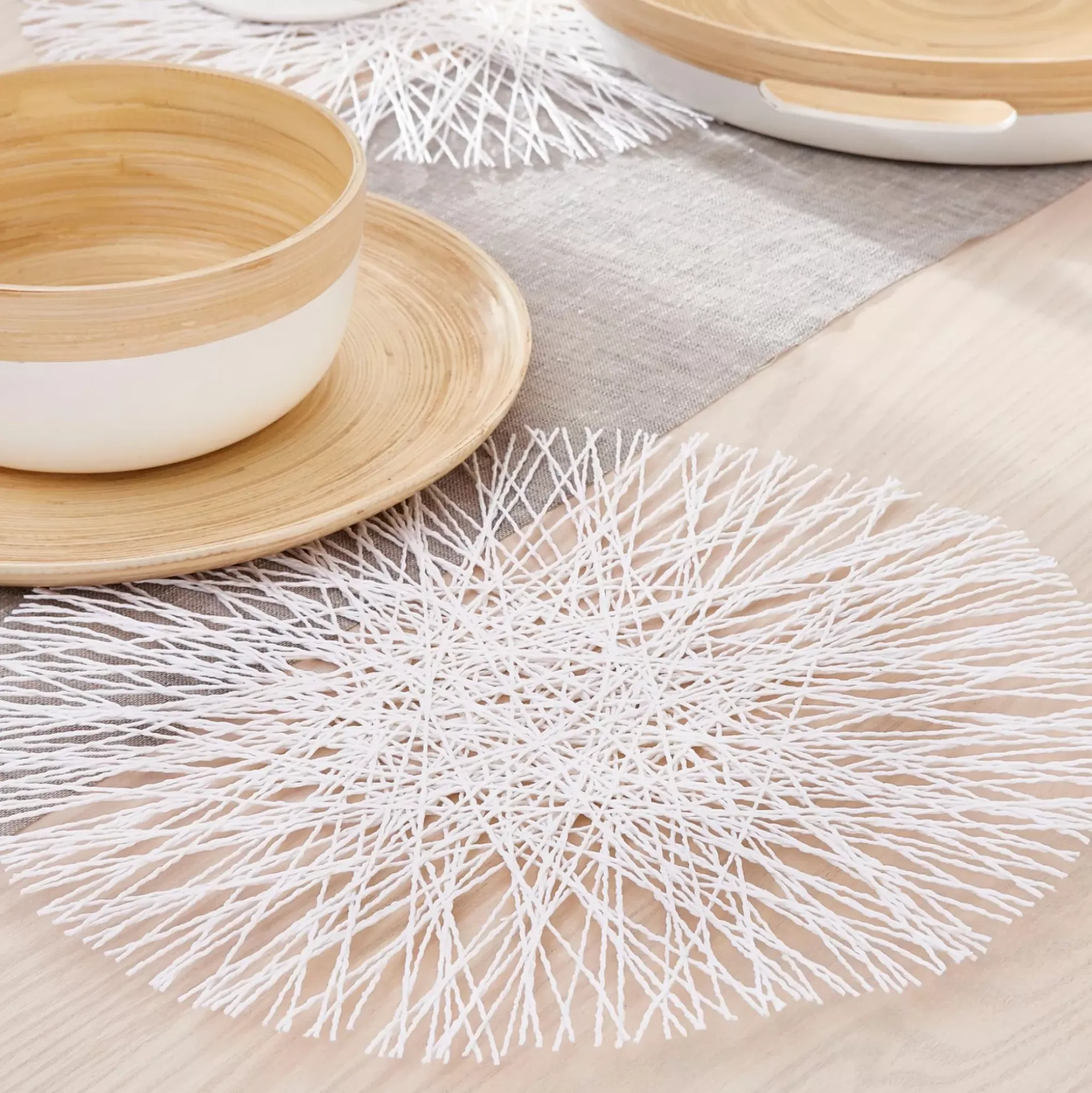 CASA Manteles Individuales|Rami Mantel Individual Blanco