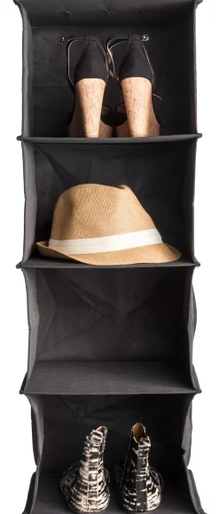 CASA Estantes|Rango Sistema Almacenaje 4Compartimentos Gris Oscuro