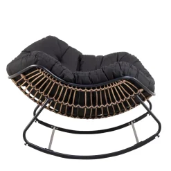 CASA Sillas Lounge|Rocko Mecedora Negro