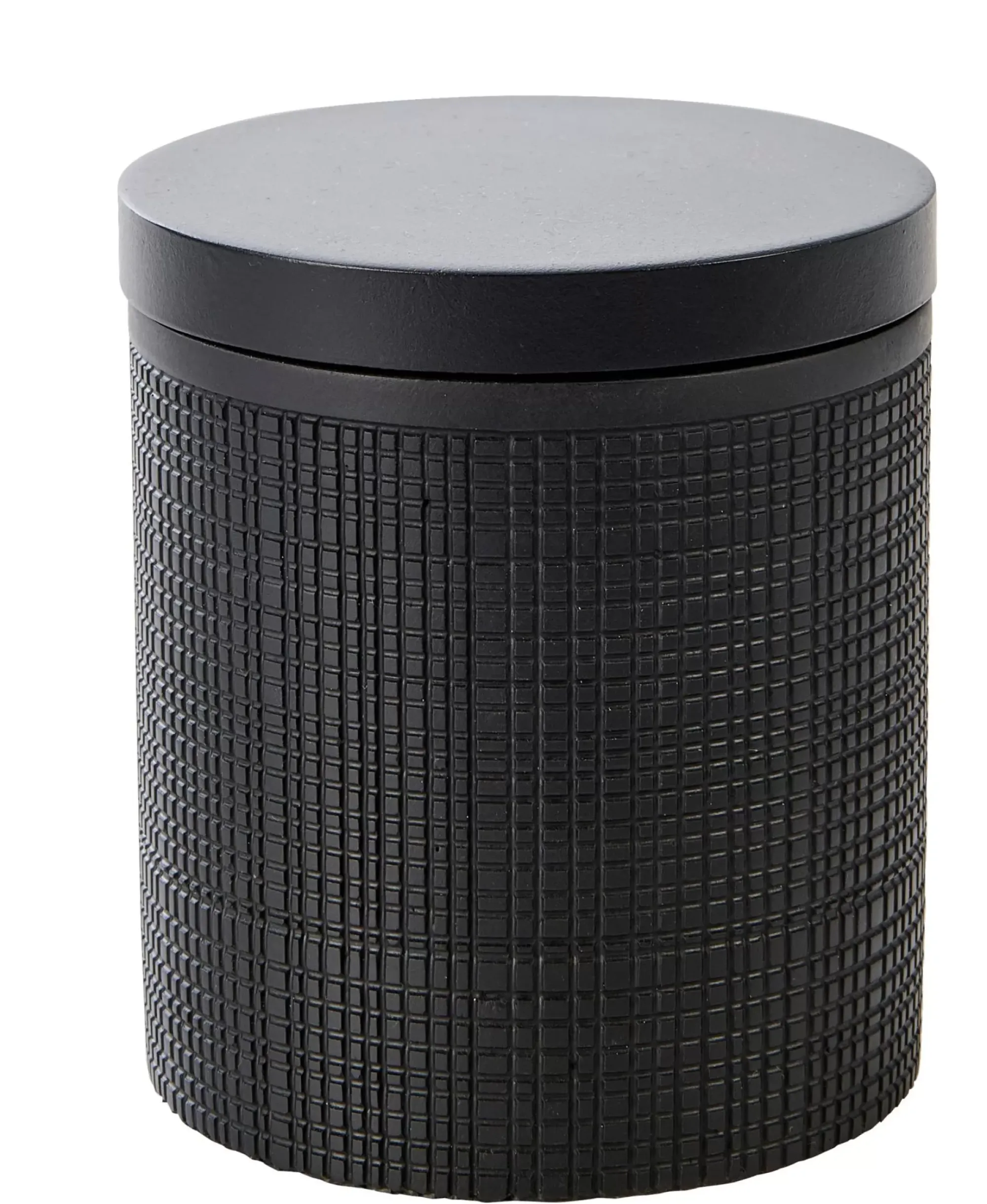 CASA Accesorios De Tocador|Samourai Soporte De Algodones Con Tapa Negro