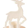 CASA Soprortes Para Velitas|Scandy Deer Soporte Para Vela Pequena Blanco, Natural