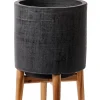 CASA Soportes Para Plantas|Scuro Macetero Negro