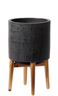 CASA Soportes Para Plantas|Scuro Macetero Negro