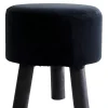 CASA Taburetes|Silki Puf Negro