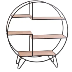 CASA Estanterías|Sirkel Estanteria De Pared Negro, Natural