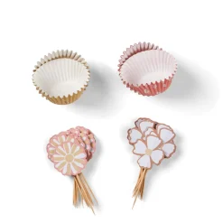 CASA Moldes|Springtime Juego Para Cupcakes Juego De 48 Menta, Morado Claro