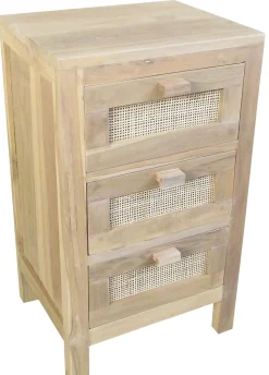 CASA Cajoneras|Teck Cajonera 3 Cajones Natural