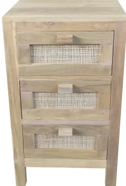 CASA Cajoneras|Teck Cajonera 3 Cajones Natural