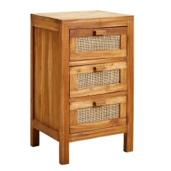 CASA Cajoneras|Teck Cajonera 3 Cajones Natural