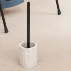 CASA Accesorios Water|Terrazzo Cepillo Wc En Soporte Blanco