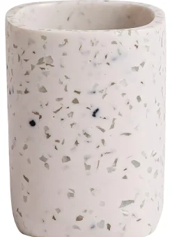 CASA Accesorios De Tocador|Terrazzo Sop. Cepillo Dientes Blanco