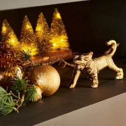 CASA Figuras Decorativas|Tiger Tigre Decorativa Dorado