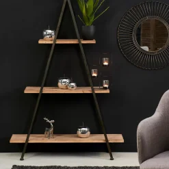 CASA Estanterías|Vermont Estanteria De Pared Negro, Natural