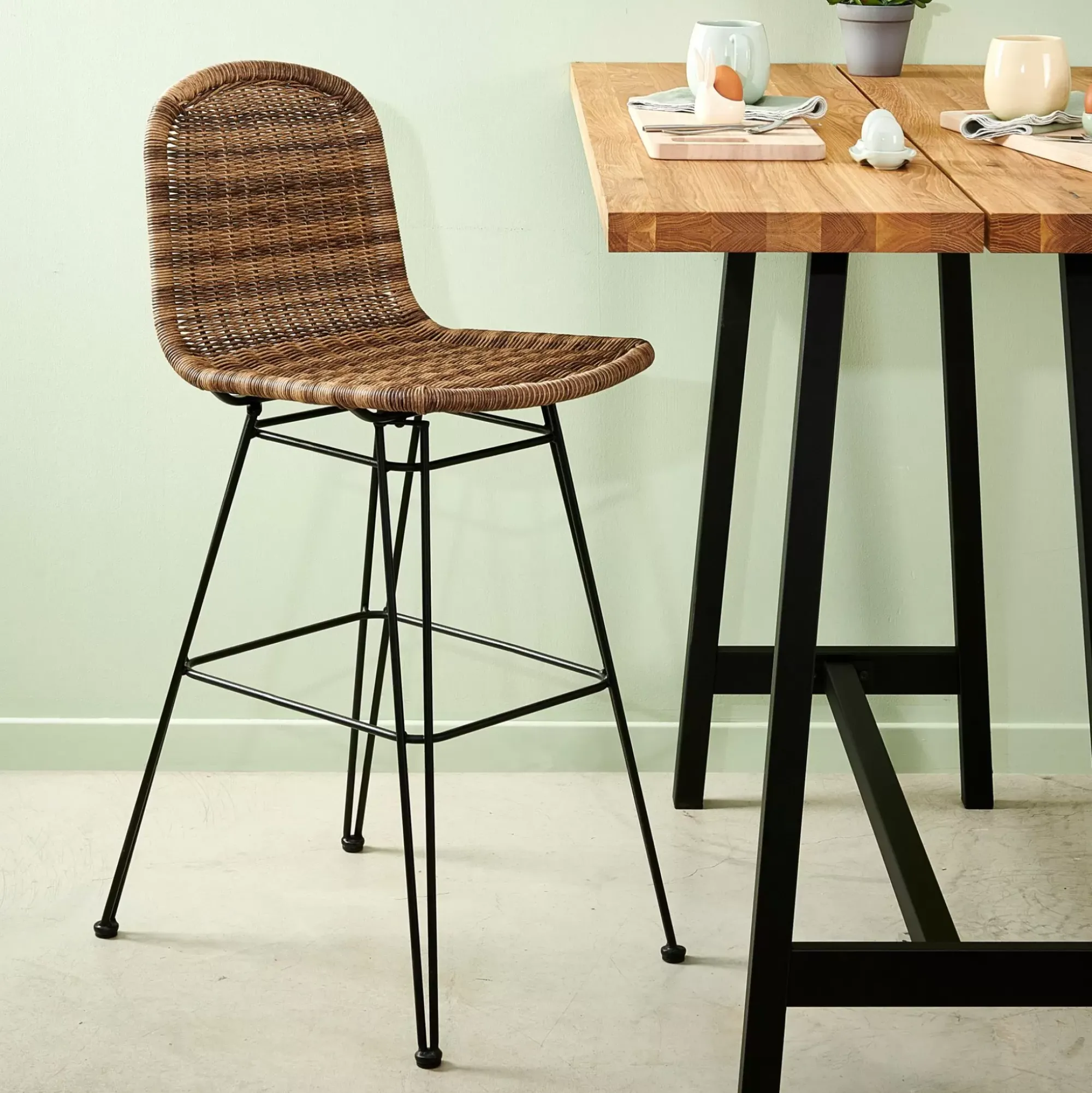 CASA Sillas De Jardín|Vienna Silla De Bar Natural