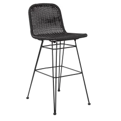 CASA Sillas De Jardín|Vienna Silla De Bar Negro