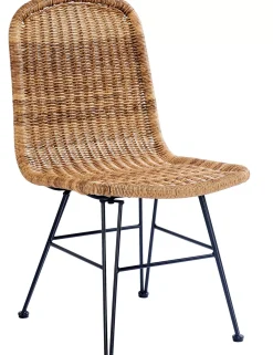 CASA Sillas De Jardín|Vienna Silla De Comedor Negro, Natural