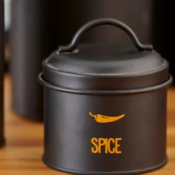 CASA Tarros De Hierbas|Vira Fiambrera Para Hierbas Negro