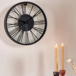 CASA Campanas|Wheel Reloj De Pared Negro