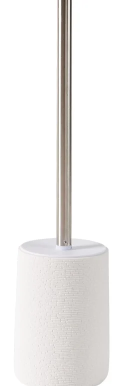 CASA Accesorios Water|White Elegance Cepillo Wc En Soporte Blanco, Plateado