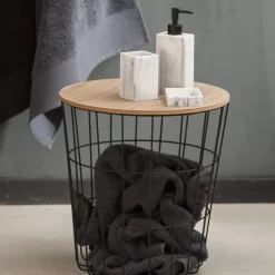 CASA Mesas Auxiliares|Wire Mesa Auxiliar Negro, Natural