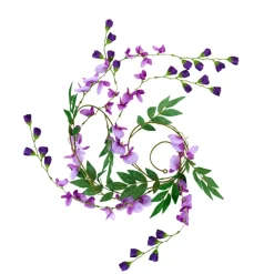 CASA Ramos Artificiales|Wisteria Guirnalda Verde, Morado, Morado Claro