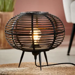 CASA Lamparas De Mesa|Zanzi Lampara De Mesa E27 Negro